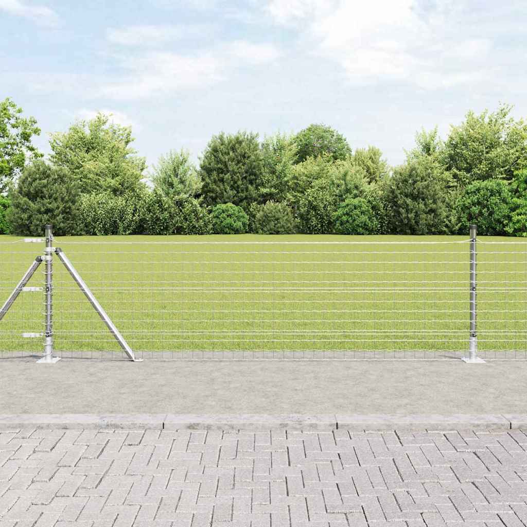 Hegn stang med beton base 7 stk. Sølv Pulverlakeret stål