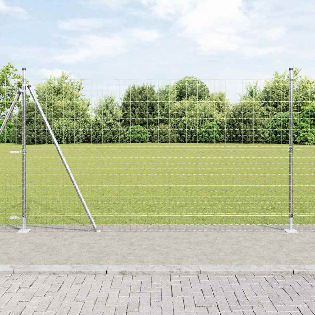 Hegn stang med beton base 13 stk. Sølv Pulverlakeret stål