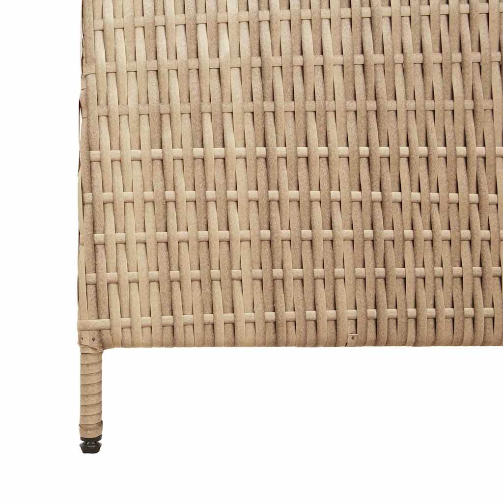 Rumdeler Beige 195 x 200 cm polyrattan