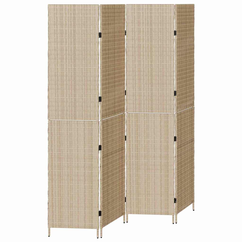 Rumdeler Beige 195 x 200 cm polyrattan
