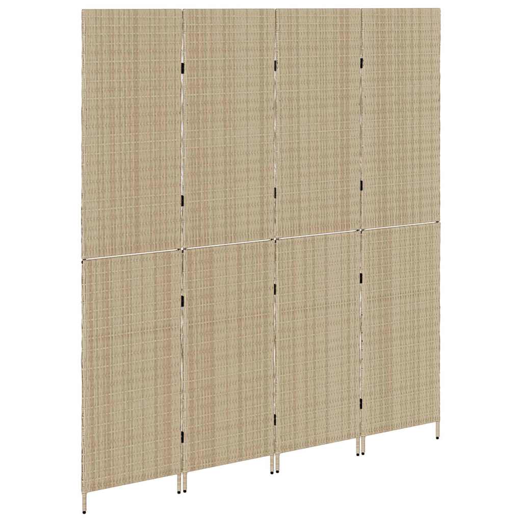 Rumdeler Beige 195 x 200 cm polyrattan