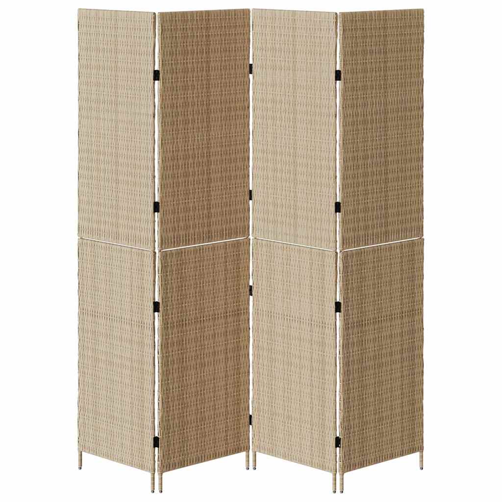 Rumdeler Beige 195 x 200 cm polyrattan