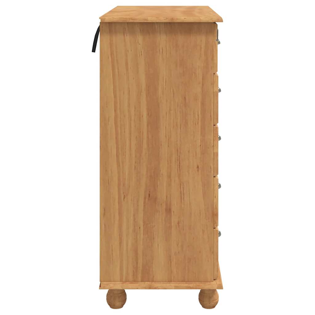 Skuffeskab ASKIM Brun 91 x 40 x 95,5 cm Massiv fyrretræ