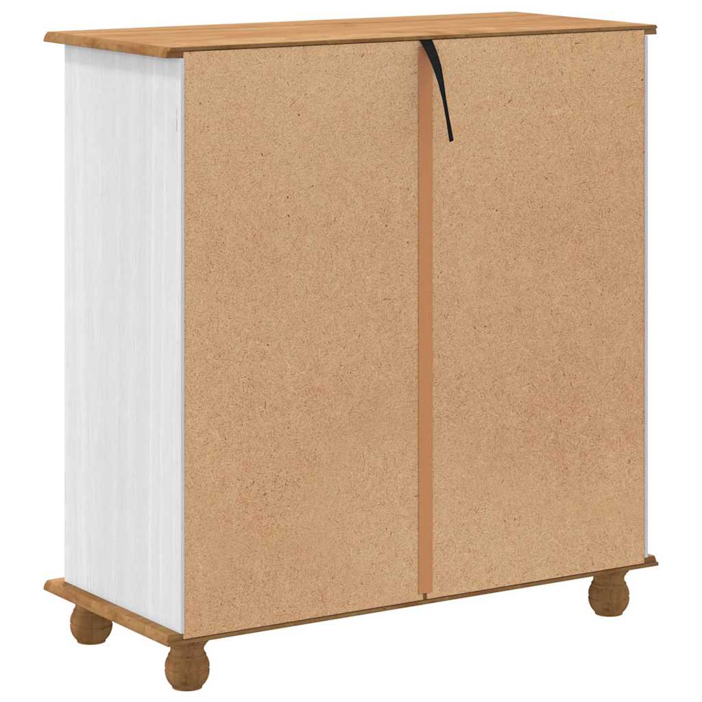 Skuffeskab ASKIM Hvid 91 x 40 x 95,5 cm Massiv fyrretræ