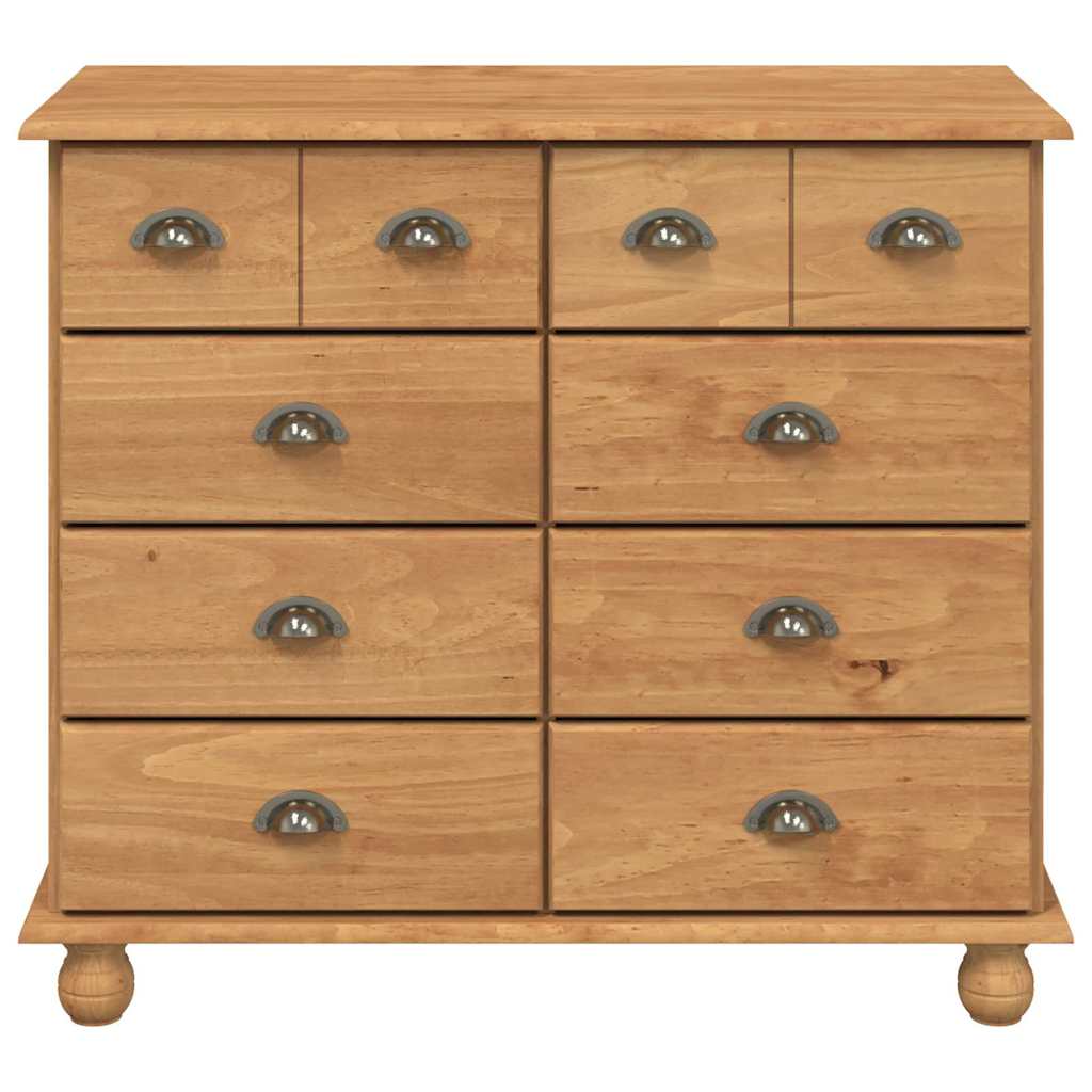 Skuffeskab ASKIM Brun 91 x 40 x 79 cm Massiv fyrretræ