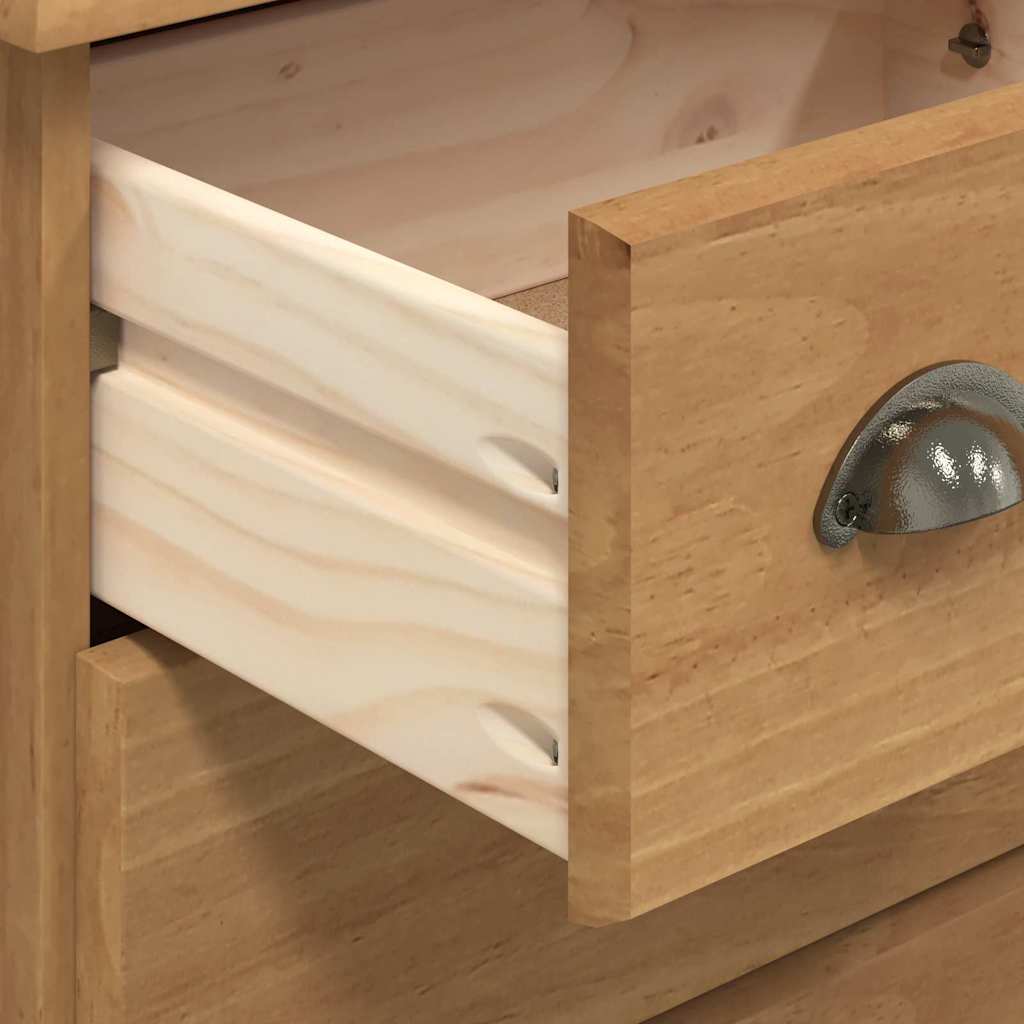Skuffeskab ASKIM Brun 79 x 40 x 133,5 cm Massiv fyrretræ
