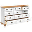 Skuffeskab ASKIM Hvid 79 x 40 x 133,5 cm Massiv fyrretræ