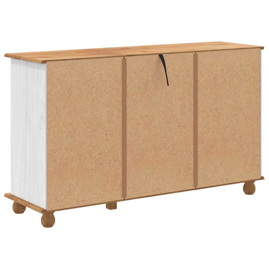 Skuffeskab ASKIM Hvid 79 x 40 x 133,5 cm Massiv fyrretræ