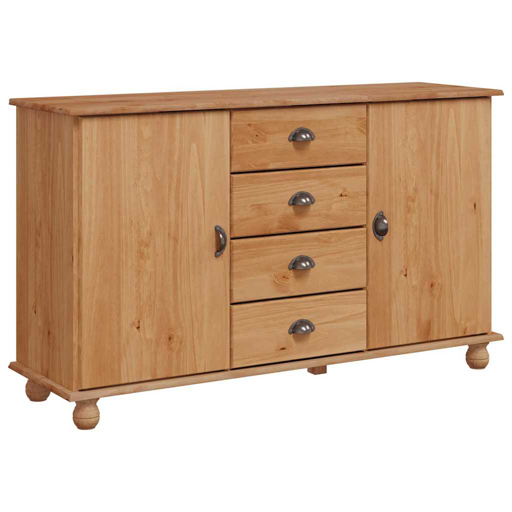 Sideboard med skuffe ASKIM 133,5 x 40 x 79 cm Massivt fyrretræ