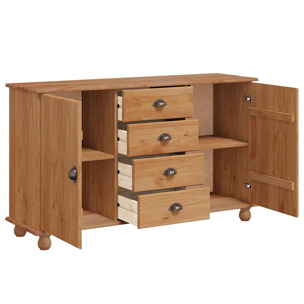 Sideboard med skuffe ASKIM 133,5 x 40 x 79 cm Massivt fyrretræ