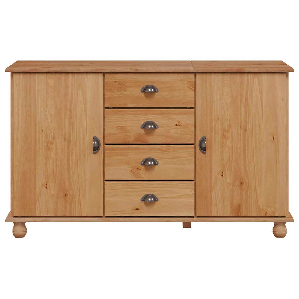 Sideboard med skuffe ASKIM 133,5 x 40 x 79 cm Massivt fyrretræ