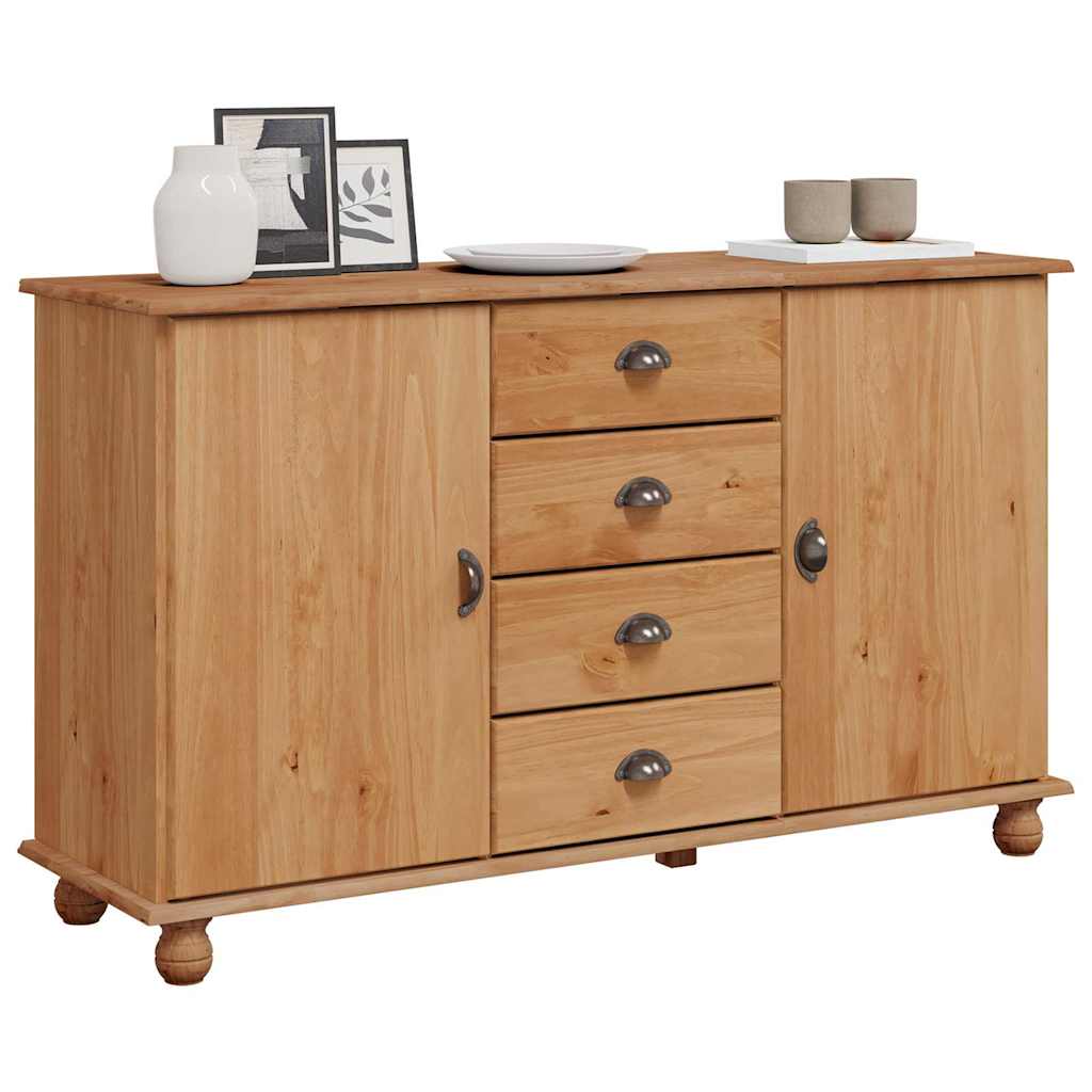 Sideboard med skuffe ASKIM 133,5 x 40 x 79 cm Massivt fyrretræ