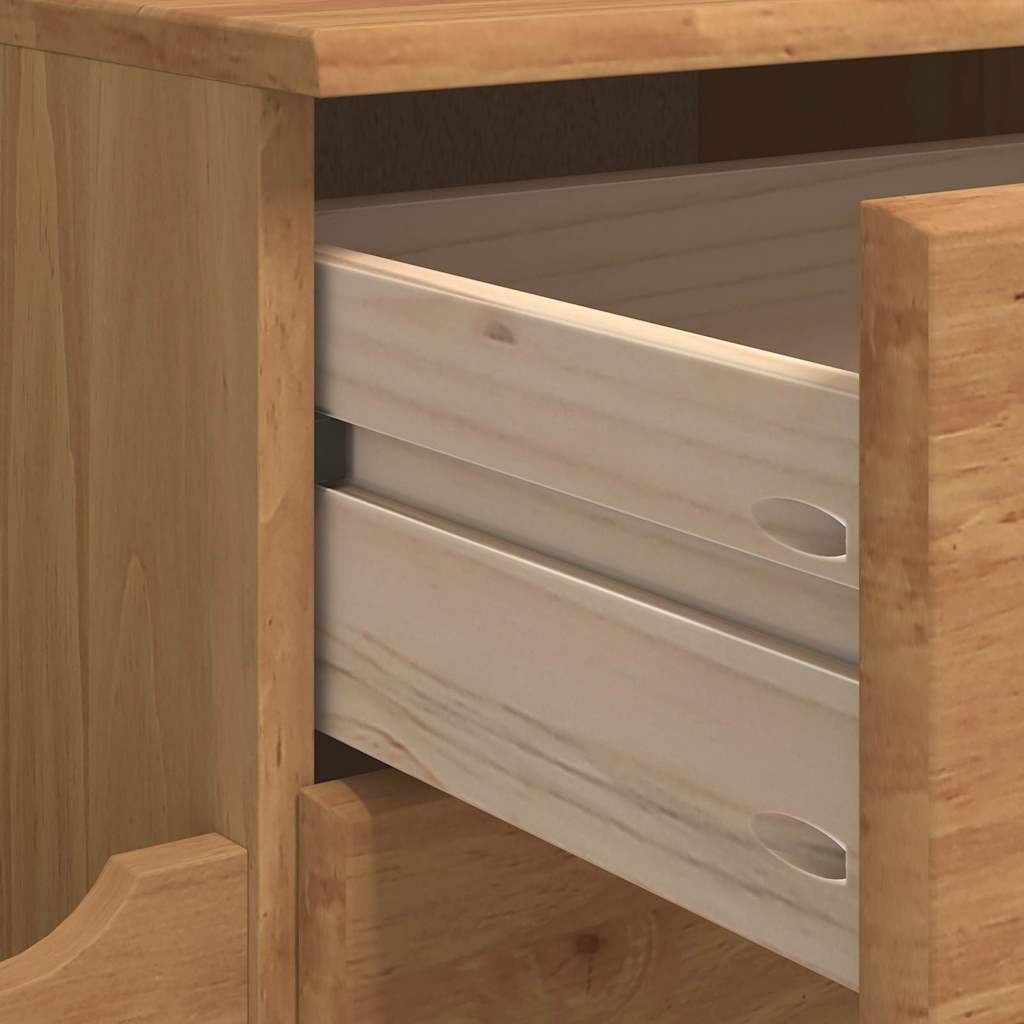 Opbevaringsbænk ASKIM Brun 100 x 39 x 62 cm Massiv fyrretræ
