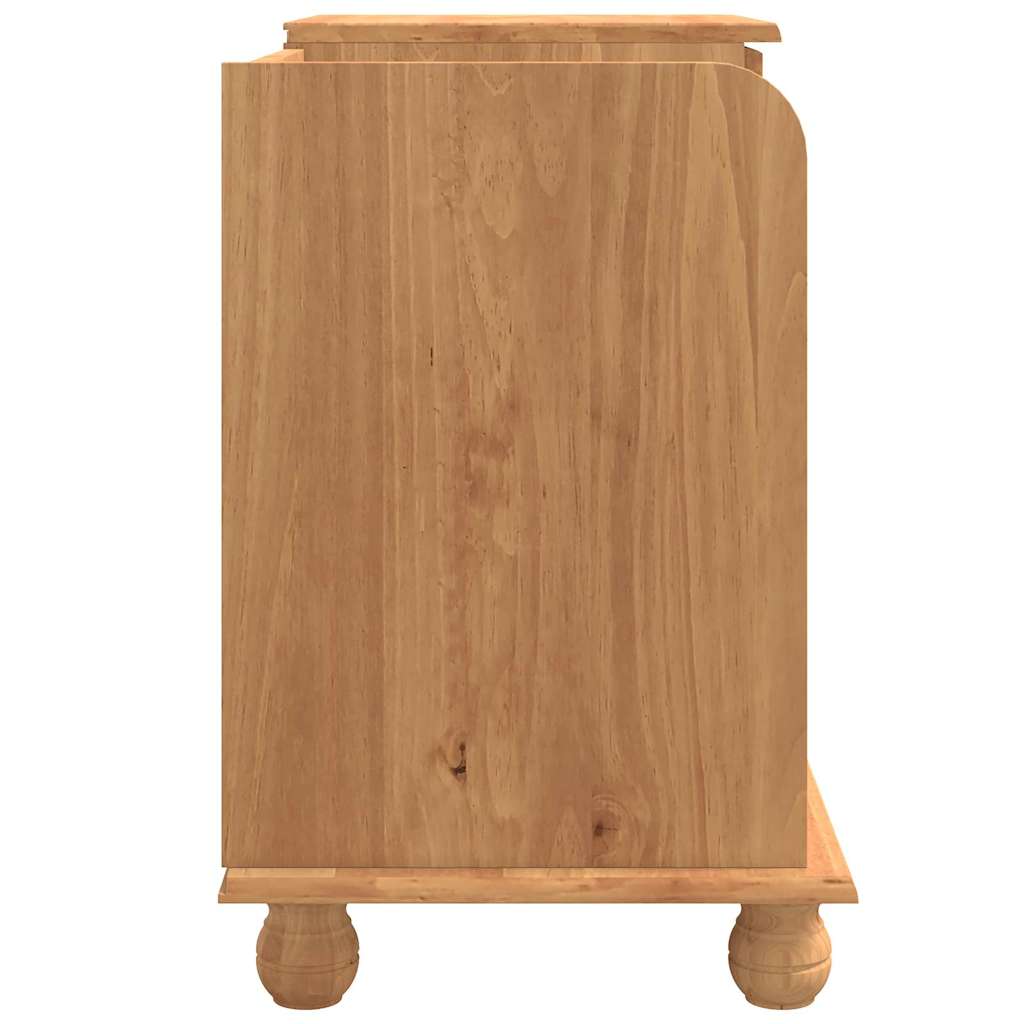 Opbevaringsbænk ASKIM Brun 100 x 39 x 62 cm Massiv fyrretræ