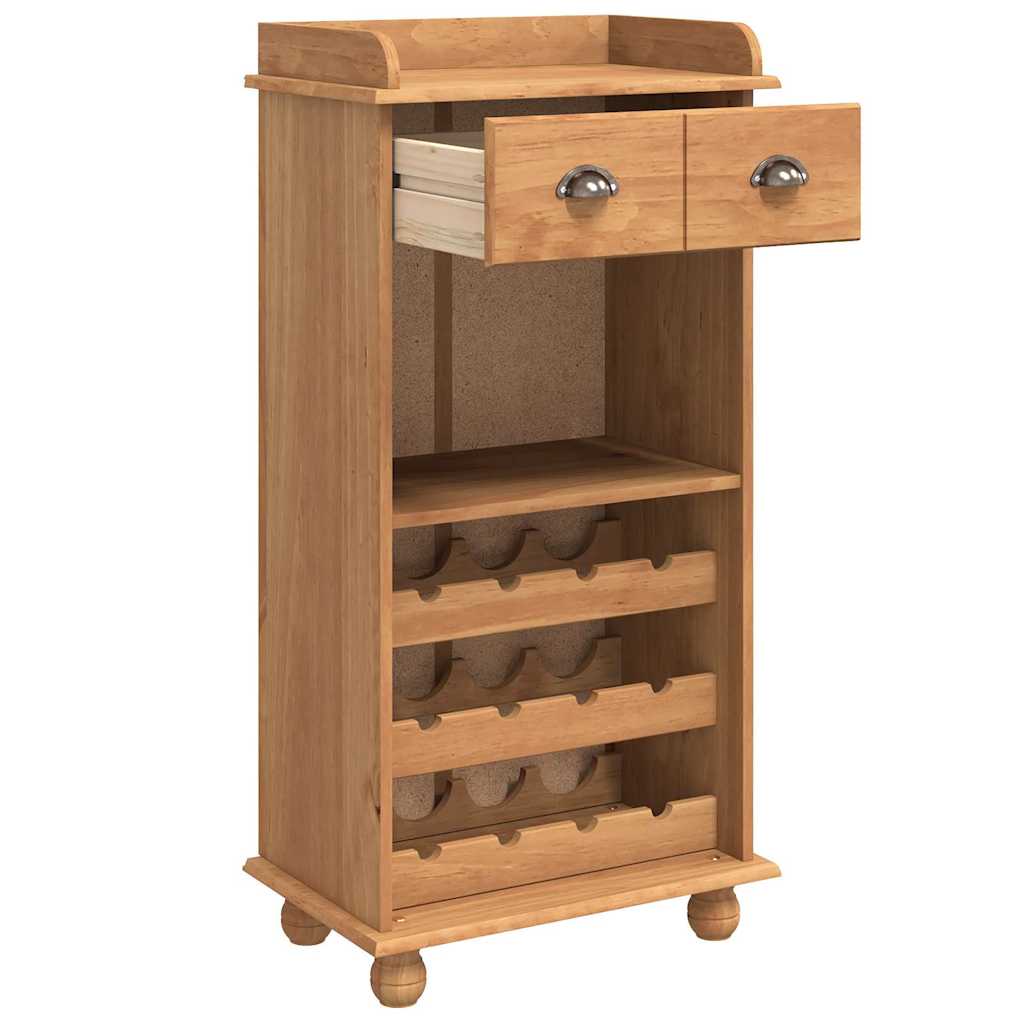 Vinskab ASKIM Honning Voks 57 x 37 x 114 cm Massiv fyrretræ