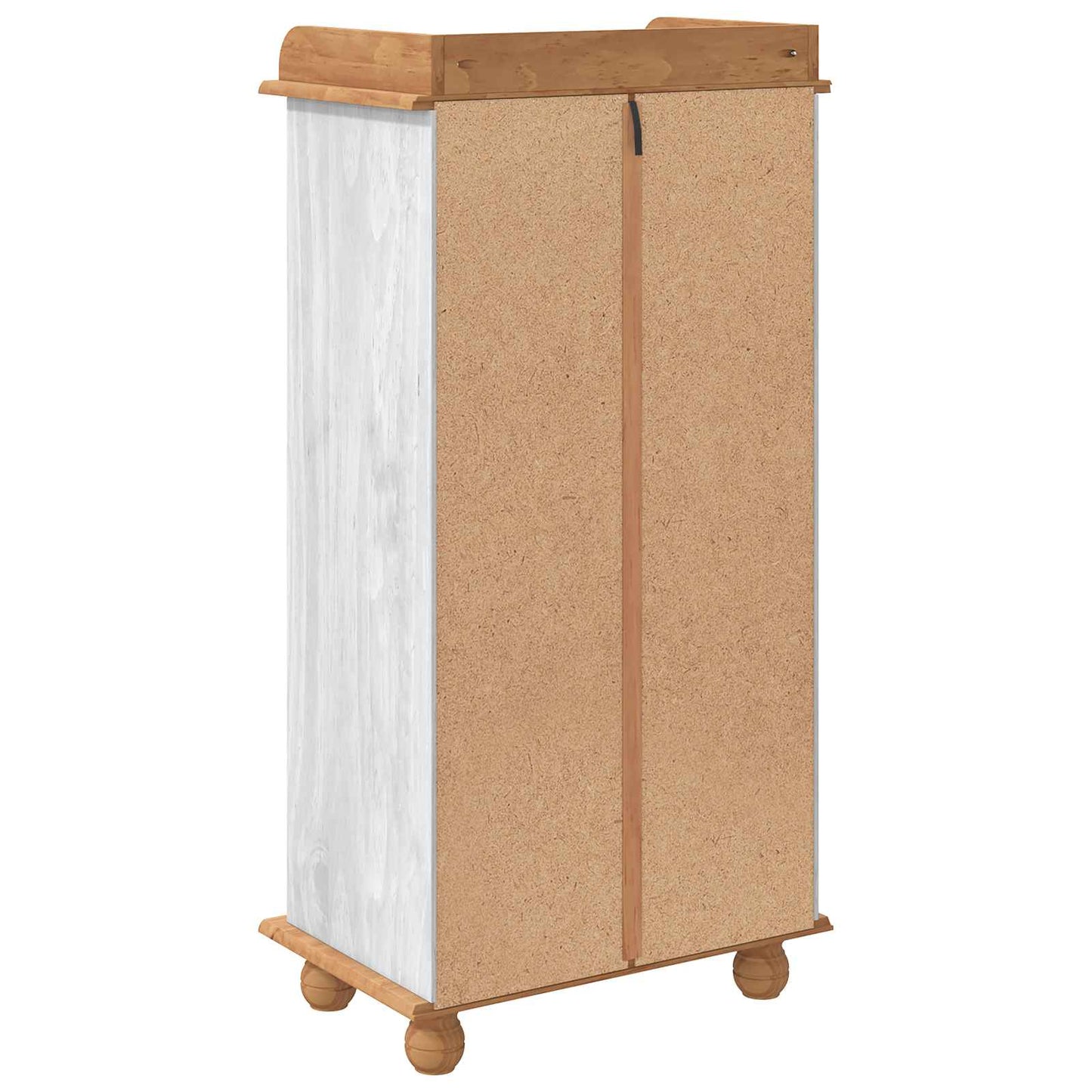 Vinskab ASKIM Hvid med Honning Top 57 x 37 x 114 cm