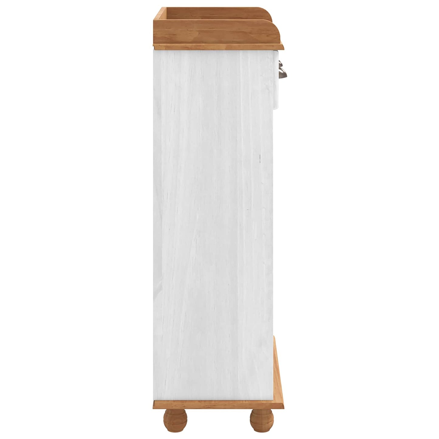 Vinskab ASKIM Hvid med Honning Top 57 x 37 x 114 cm