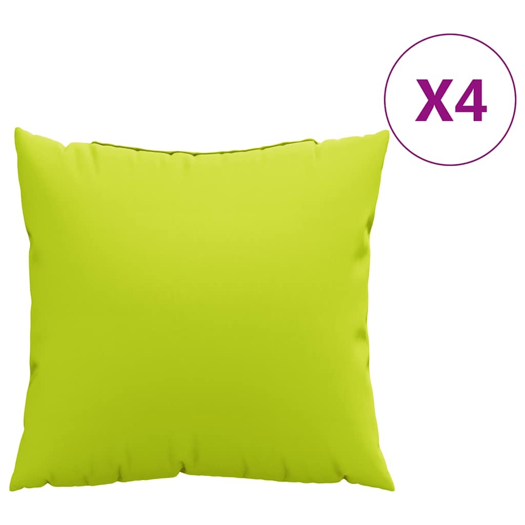 sofahynder 4 stk. lysegrønne 60x60 cm stof