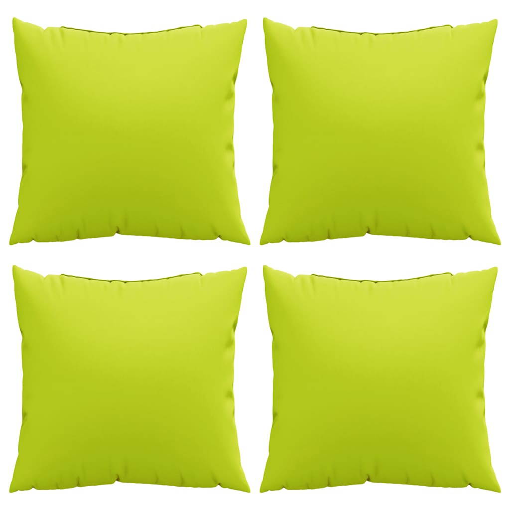 sofahynder 4 stk. lysegrønne 60x60 cm stof