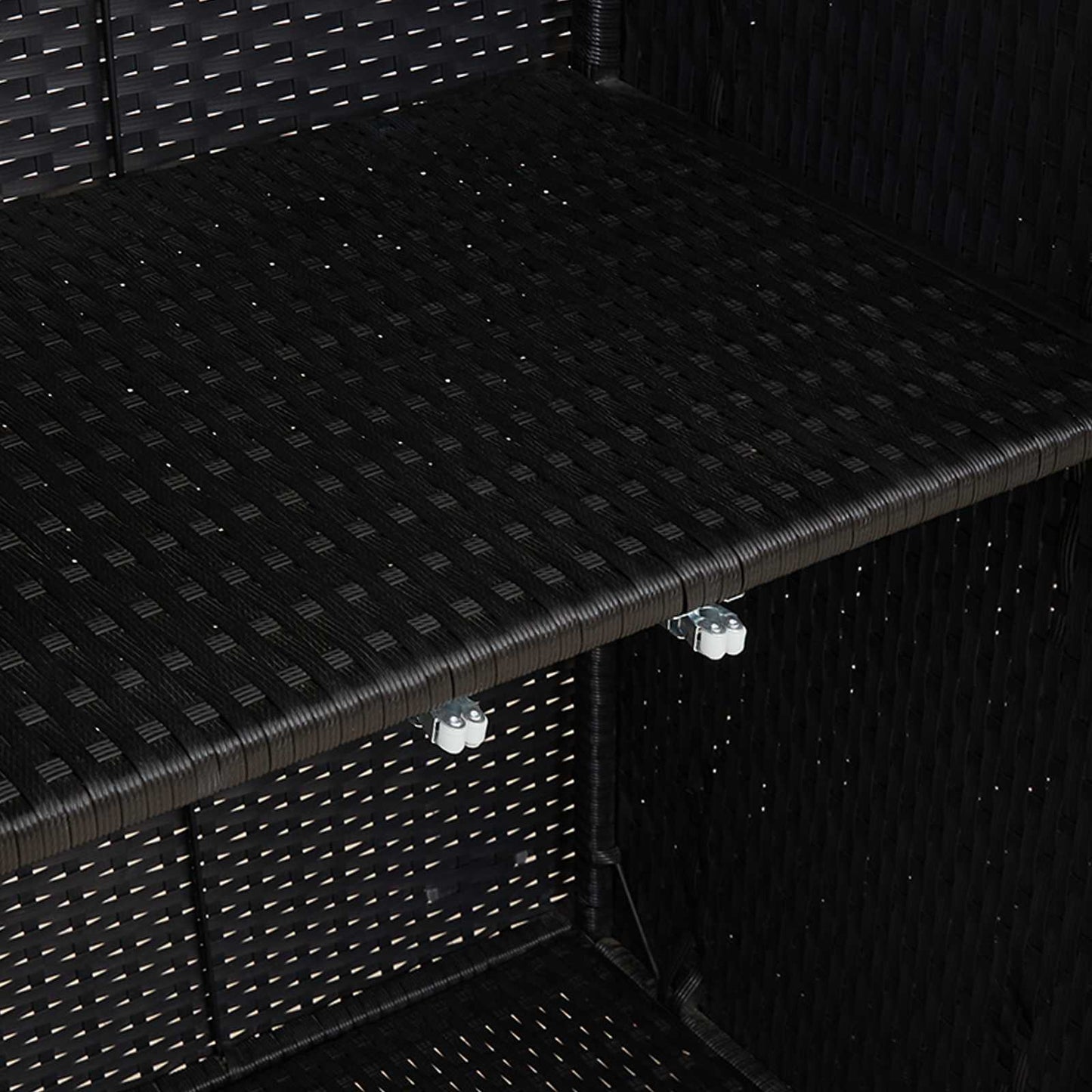 Opbevaringsskab med hylde med dør Sort 100 x 36 x 102 cm Rattan