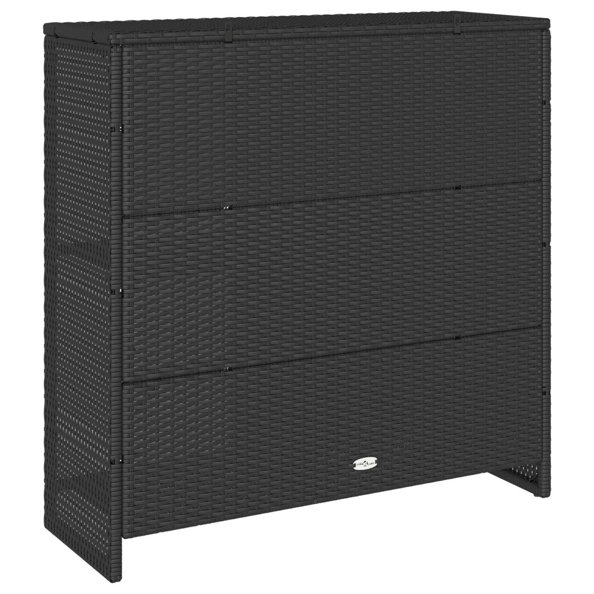Opbevaringsskab med hylde med dør Sort 100 x 36 x 102 cm Rattan