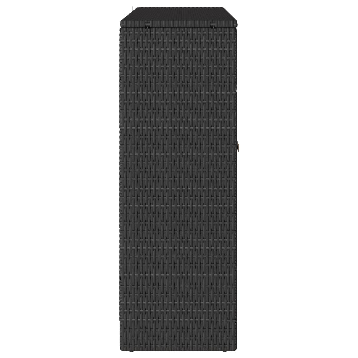 Opbevaringsskab med hylde med dør Sort 100 x 36 x 102 cm Rattan