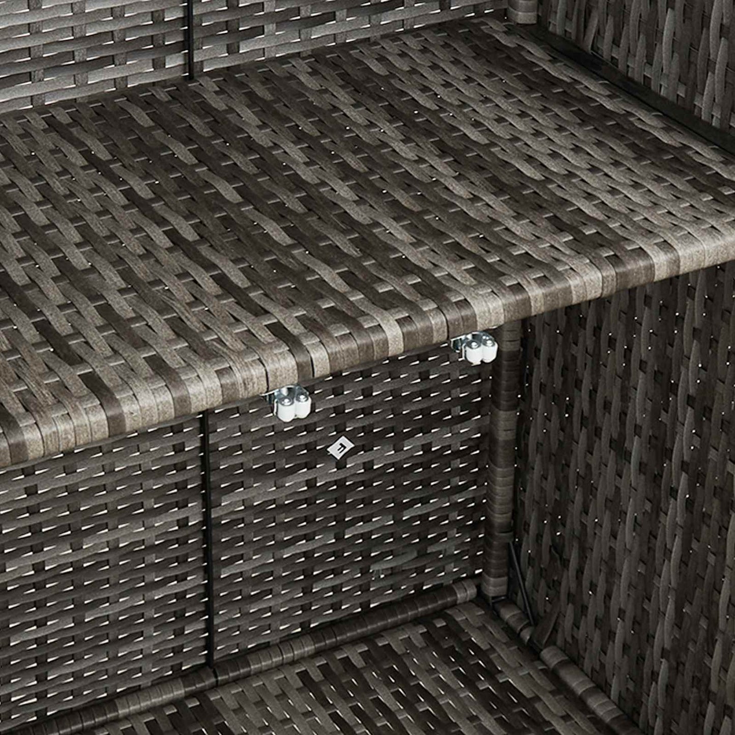 Opbevaringsskab med hylde med dør Grå 100 x 36 x 102 cm Rattan
