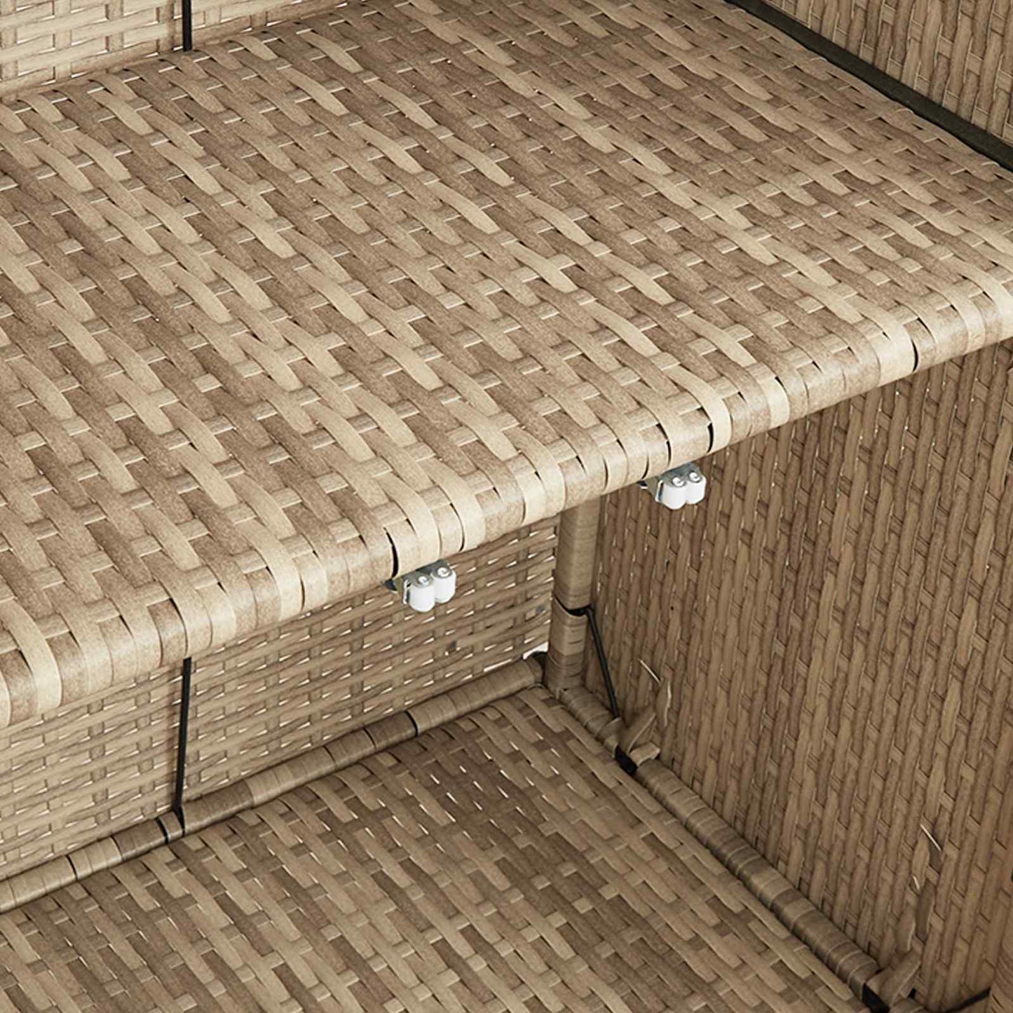 Opbevaringsskab med hylde Beige 100 x 36 x 102 cm Rattan