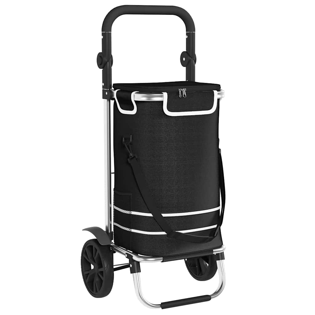 Indkøbsvogn Sort 36,5 x 46,5 x 100,5 cm Oxford stof