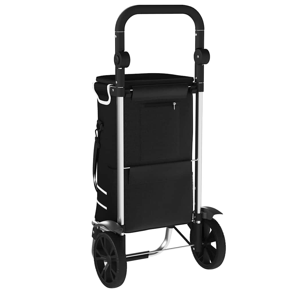 Indkøbsvogn Sort 36,5 x 46,5 x 100,5 cm Oxford stof