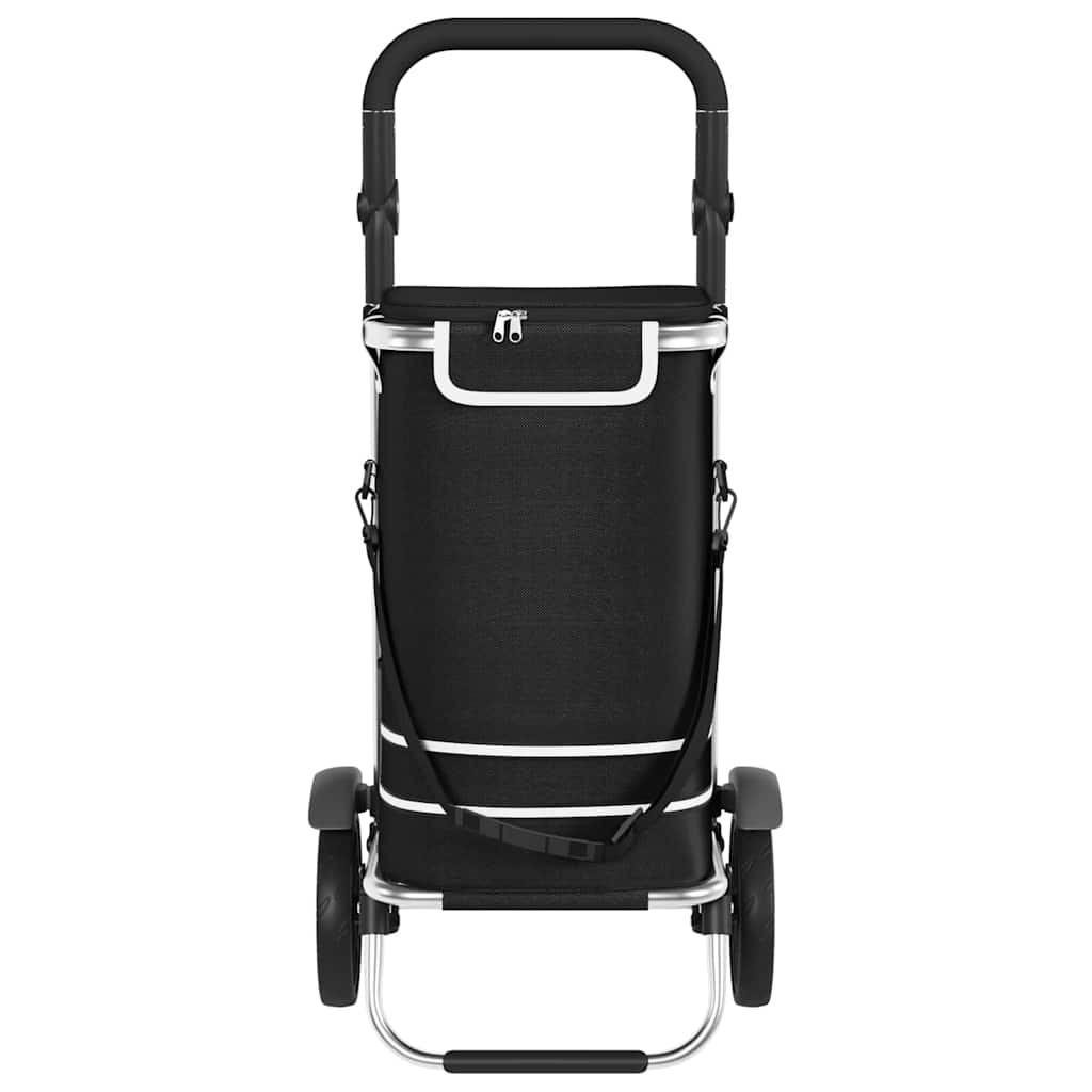 Indkøbsvogn Sort 36,5 x 46,5 x 100,5 cm Oxford stof
