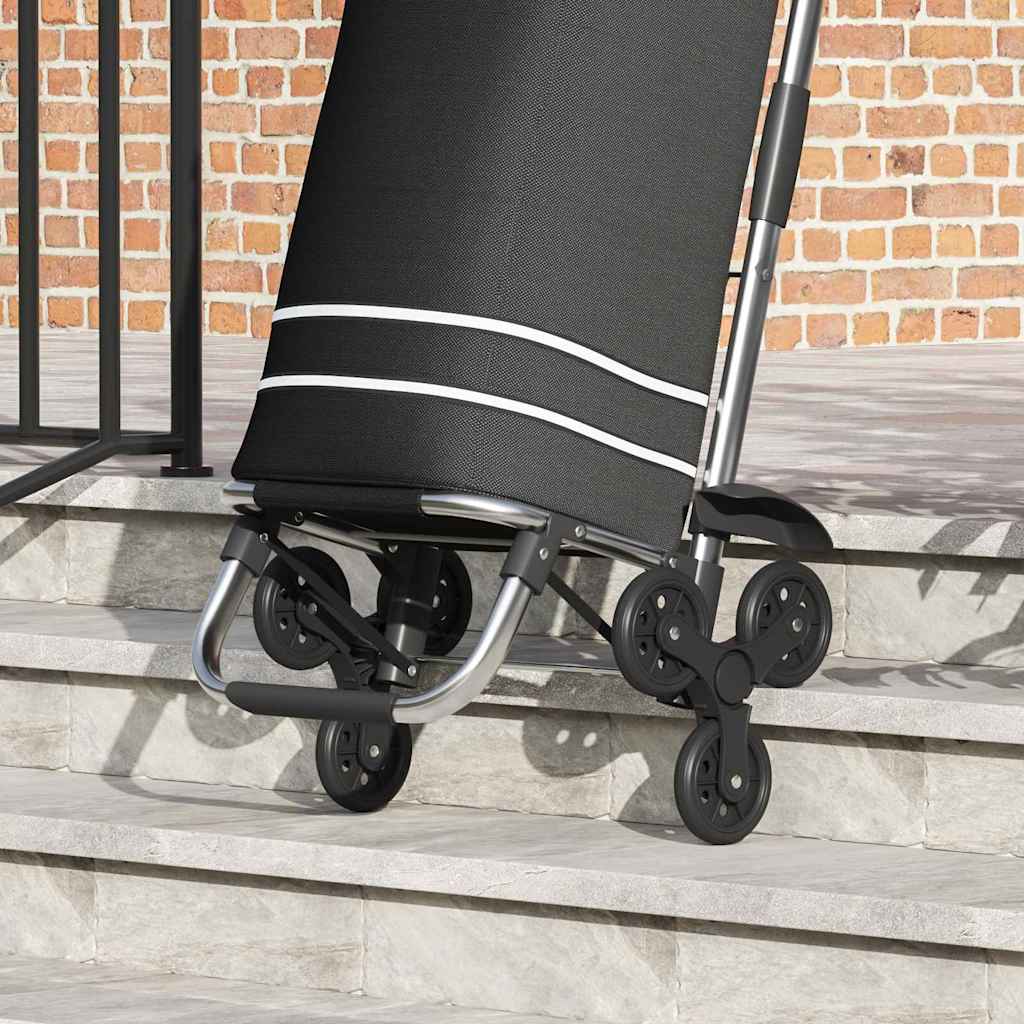Indkøbsvogn 1 Sort 47 x 39 x 100,5 cm Oxford stof