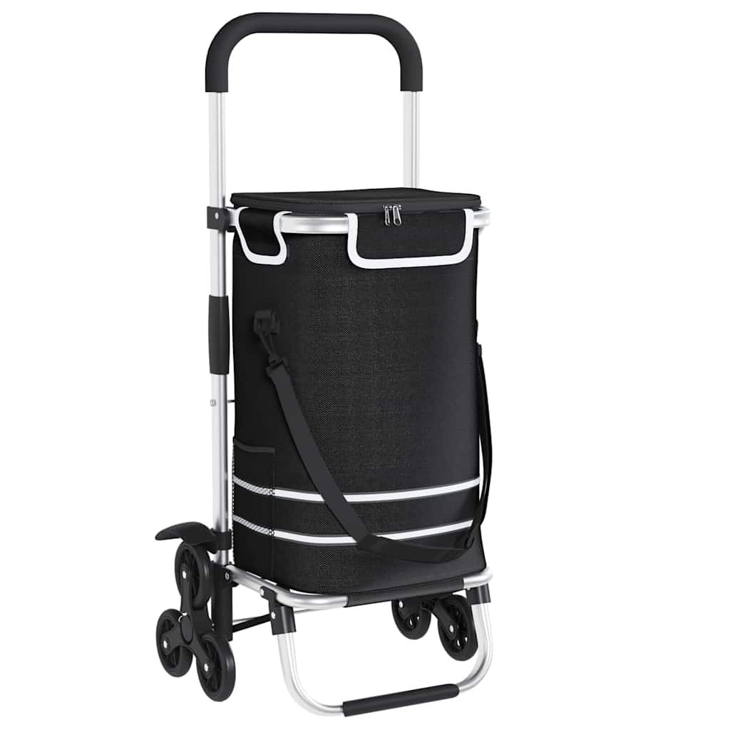 Indkøbsvogn 1 Sort 47 x 39 x 100,5 cm Oxford stof