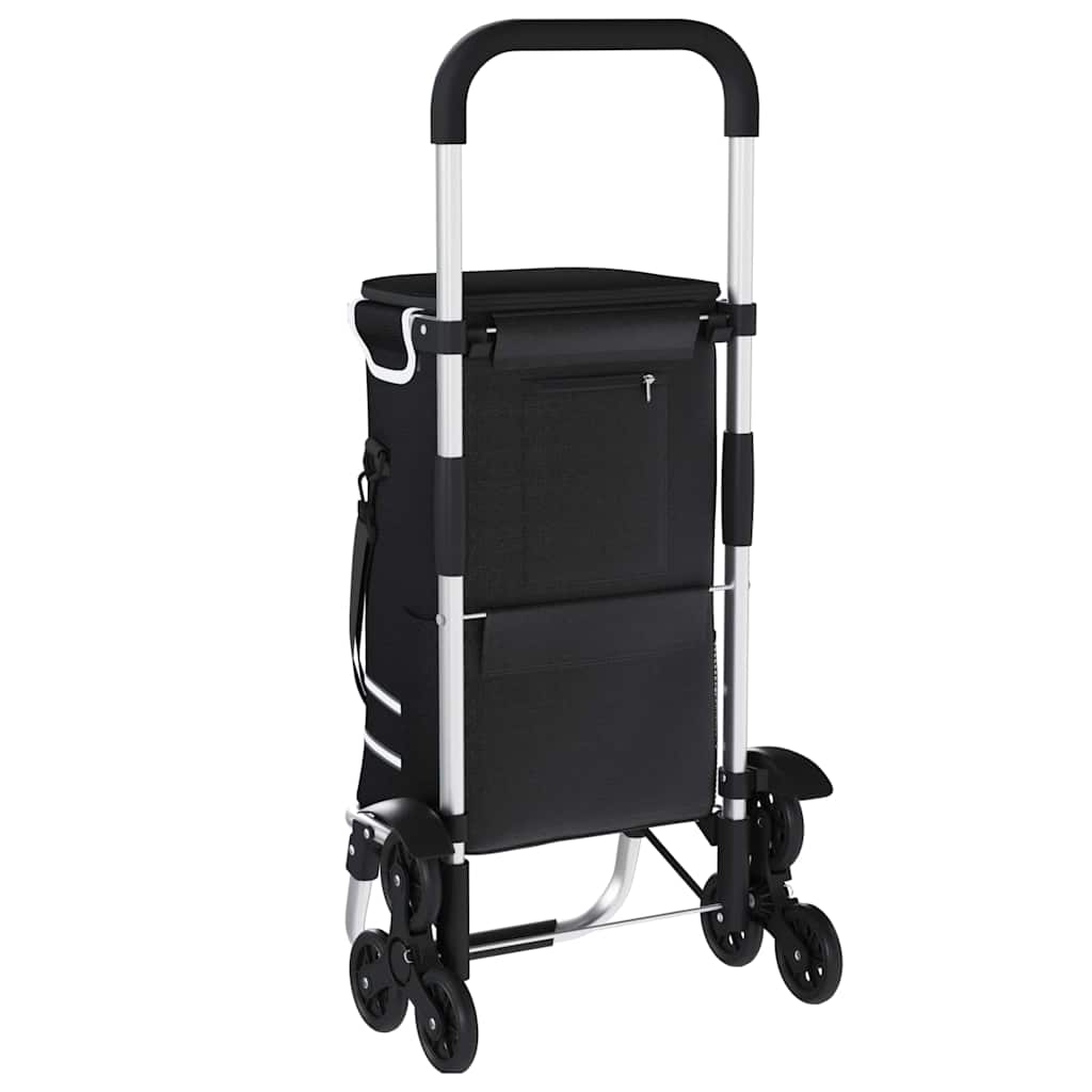 Indkøbsvogn 1 Sort 47 x 39 x 100,5 cm Oxford stof