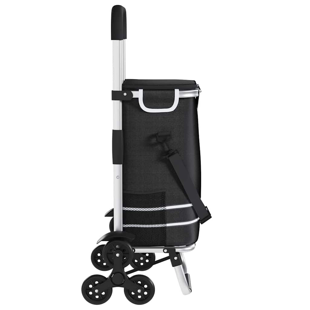 Indkøbsvogn 1 Sort 47 x 39 x 100,5 cm Oxford stof