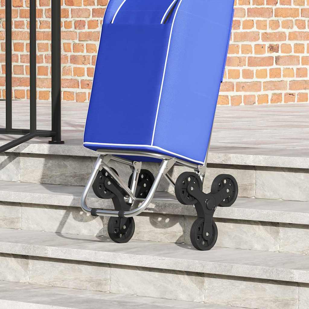 Indkøbsvogn Blå 39,5 x 33 x 93 cm Oxford stof