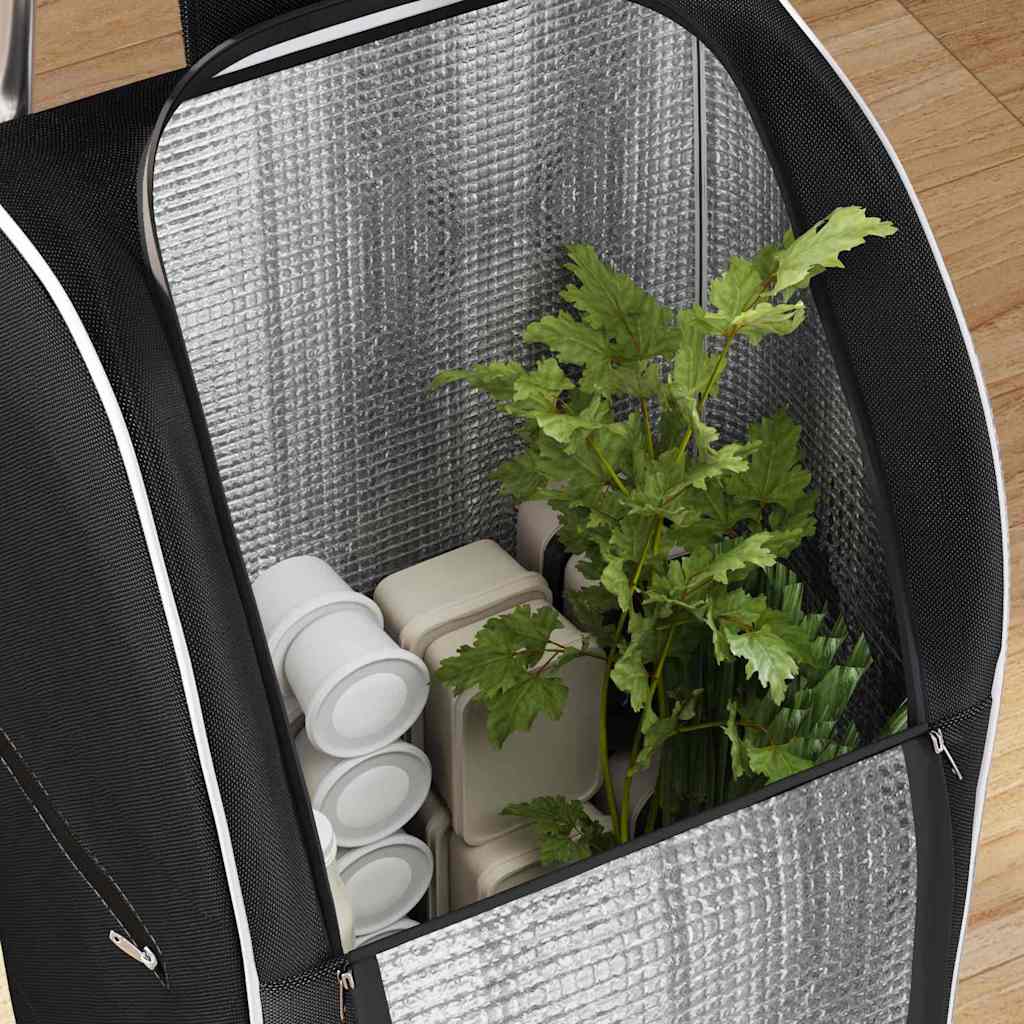 Indkøbsvogn Sort 39,5 x 33 x 93 cm Oxford stof