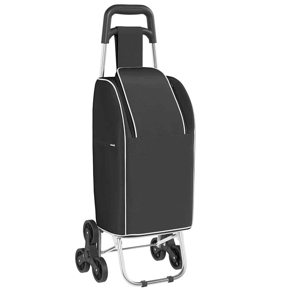 Indkøbsvogn Sort 39,5 x 33 x 93 cm Oxford stof