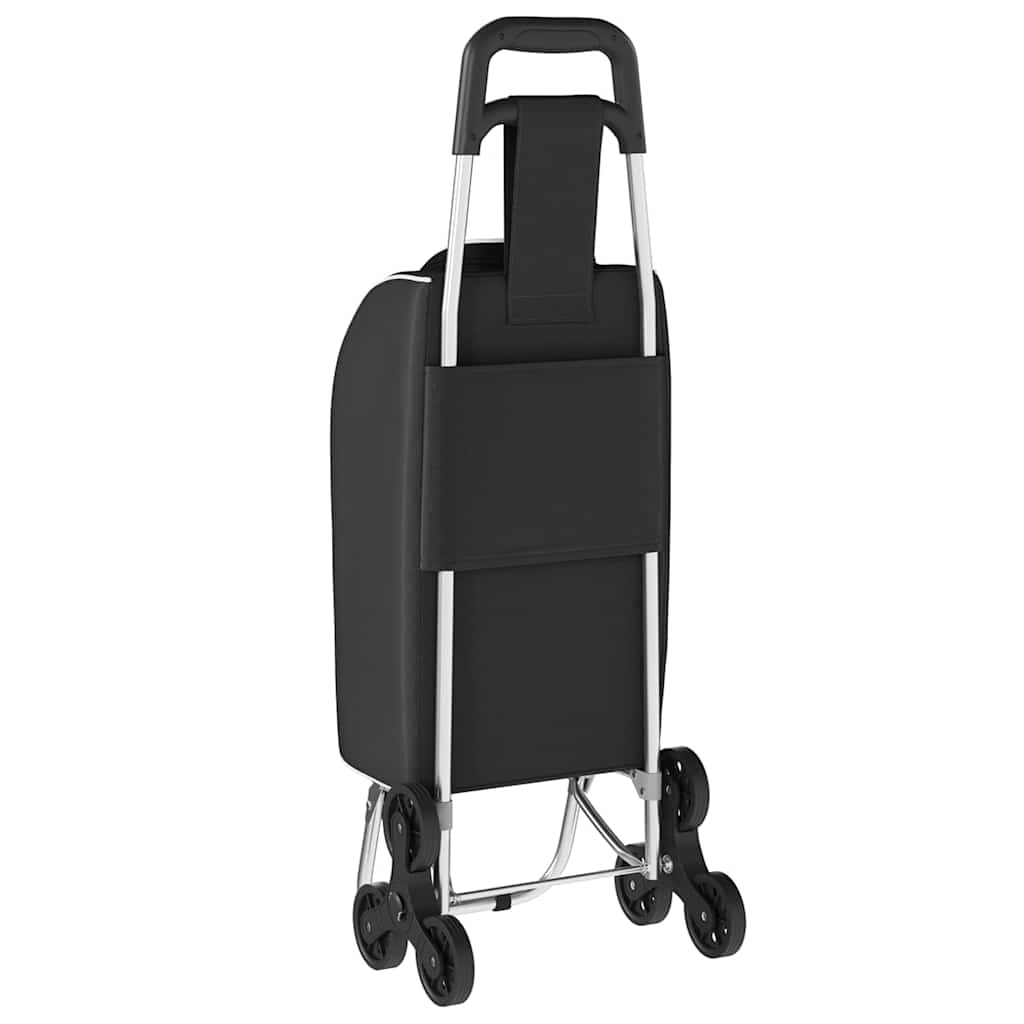 Indkøbsvogn Sort 39,5 x 33 x 93 cm Oxford stof