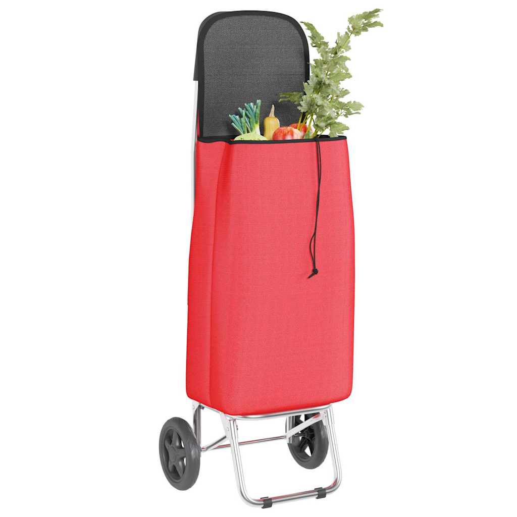 Indkøbsvogn Rød 35 x 28 x 92 cm Oxford stof