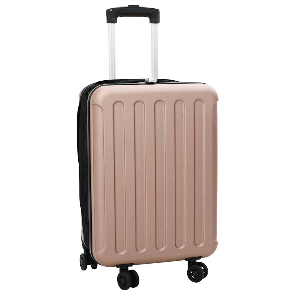 Kuffert med lås rosaguld 34 x 23 x 55.5 cm ABS Plastik