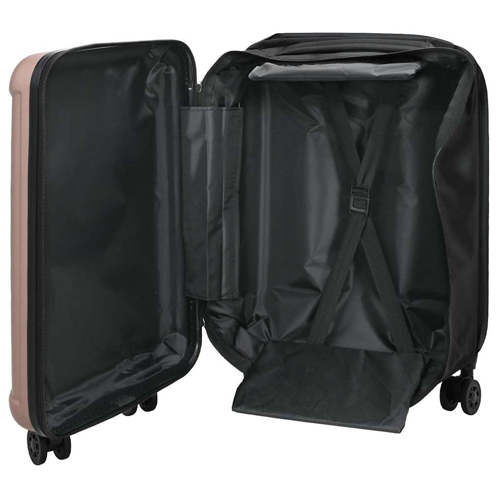 Kuffert med lås rosaguld 34 x 23 x 55.5 cm ABS Plastik