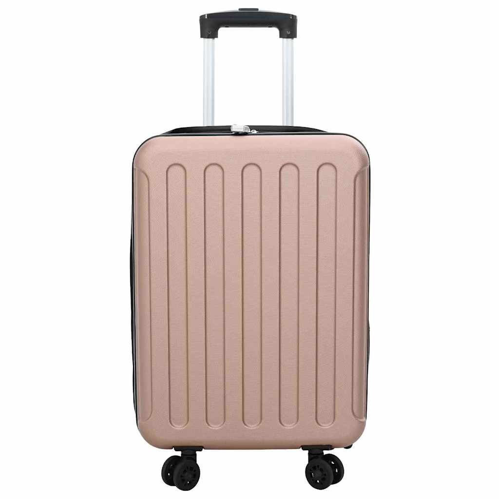 Kuffert med lås rosaguld 34 x 23 x 55.5 cm ABS Plastik