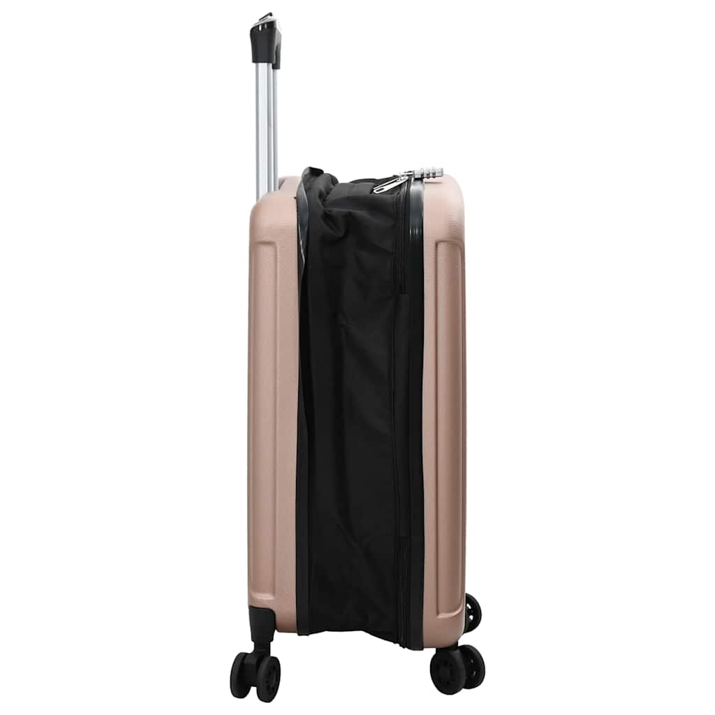 Kuffert med lås rosaguld 34 x 23 x 55.5 cm ABS Plastik