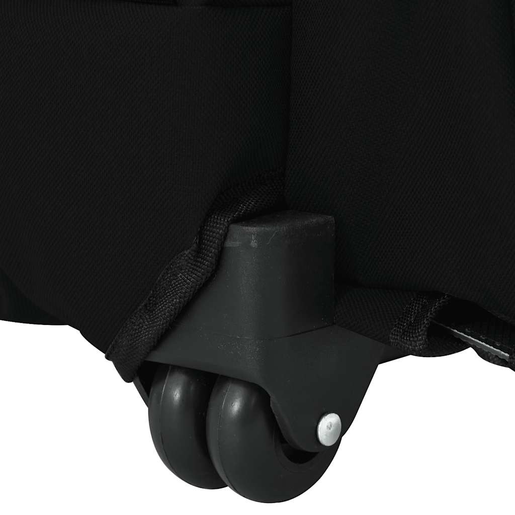 kæledyrsvogn 3-i-1 design sort 48x32x(57-106) cm oxfordstof
