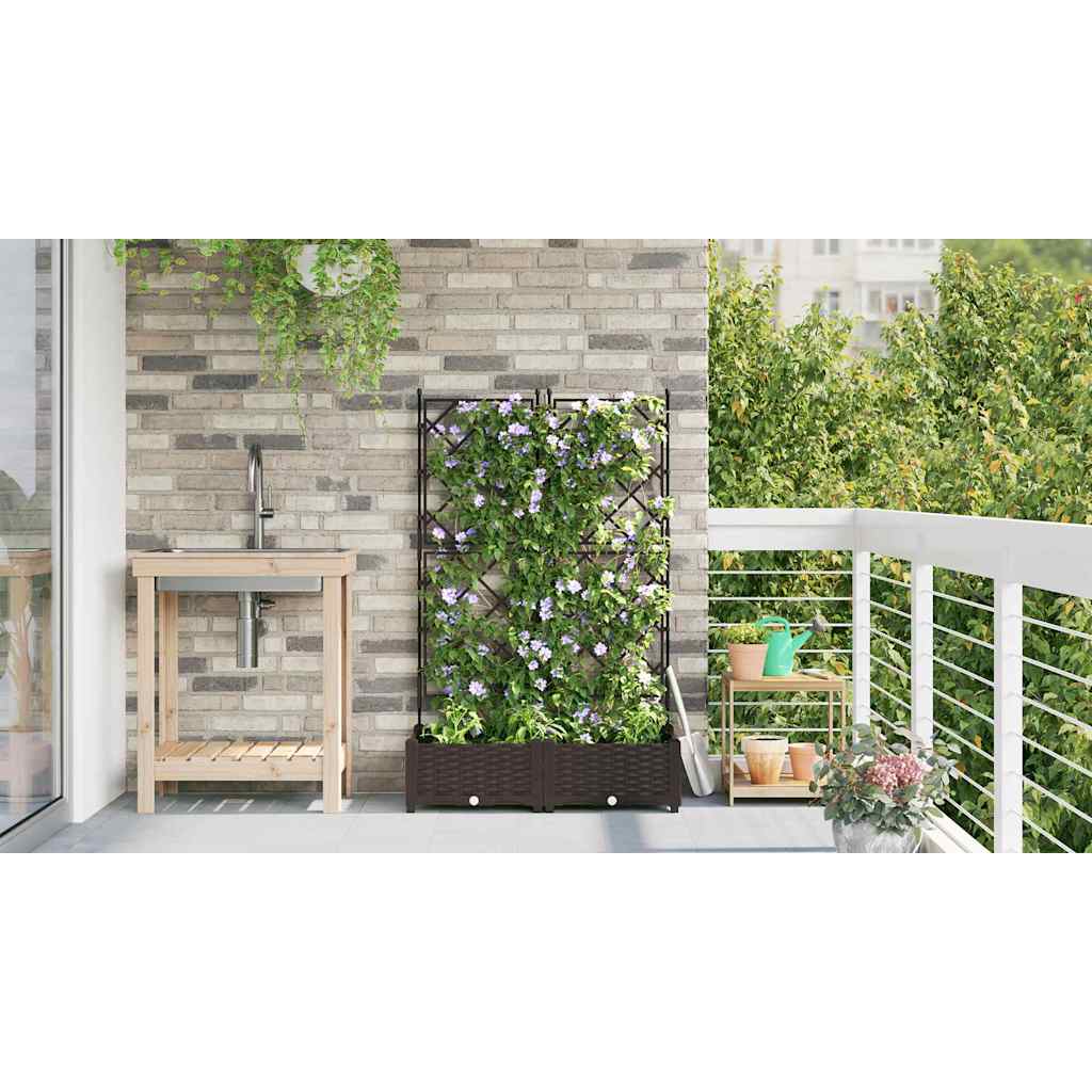 Have Blomsterkrukke 2 stk. Brun 80 x 40 x 125,5 cm PP