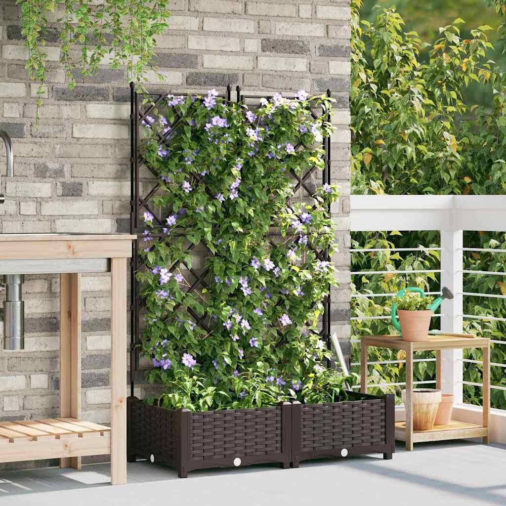 Have Blomsterkrukke 2 stk. Brun 80 x 40 x 125,5 cm PP