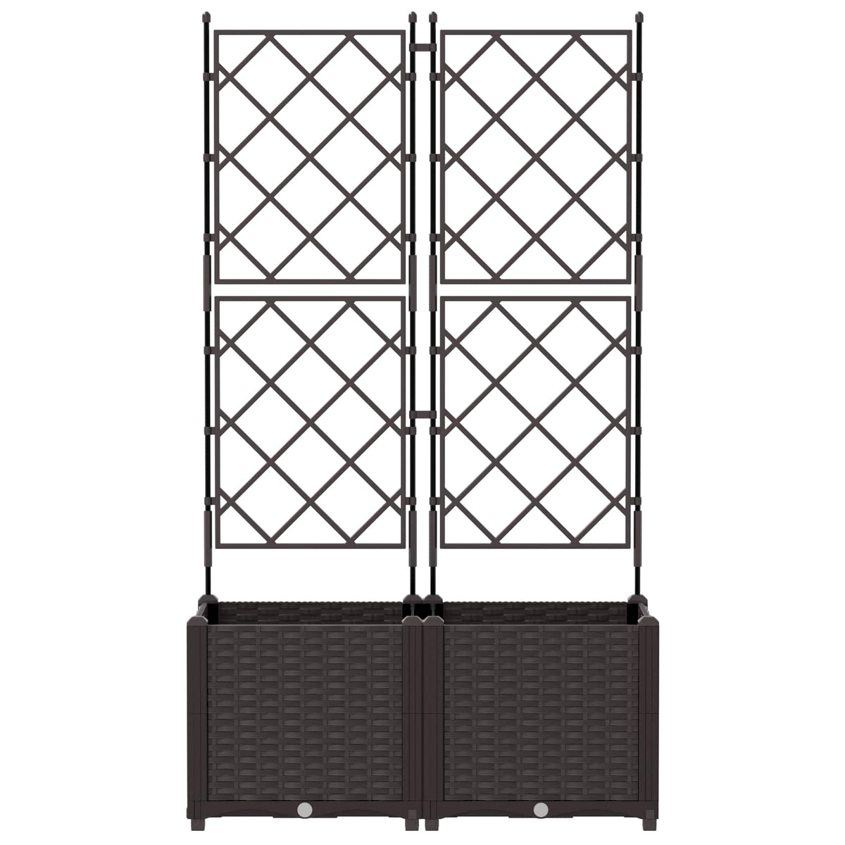 Have Blomsterkrukke 2 stk. Brun 80 x 40 x 143 cm PP