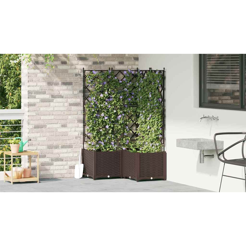 Have Blomsterkrukke 3 stk. Brun 80 x 80 x 143 cm PP