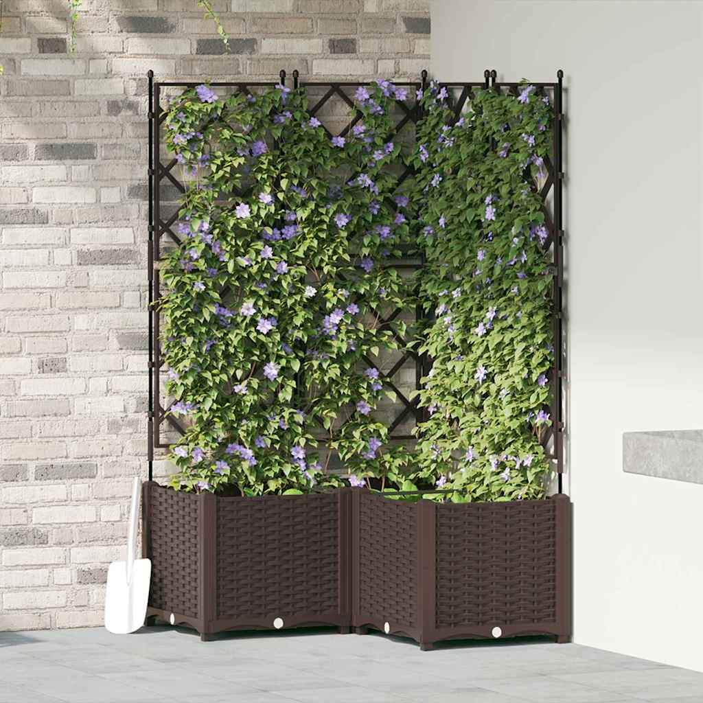 Have Blomsterkrukke 3 stk. Brun 80 x 80 x 143 cm PP